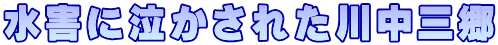 水害に泣かされた川中三郷 